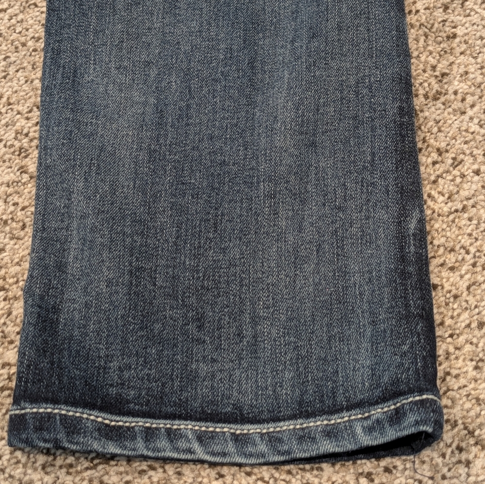 Women's Love Indigo Dark Wash Capris Denim Blue Jeans Stretch Sz: 4 Design Pants - Picture 14 of 14